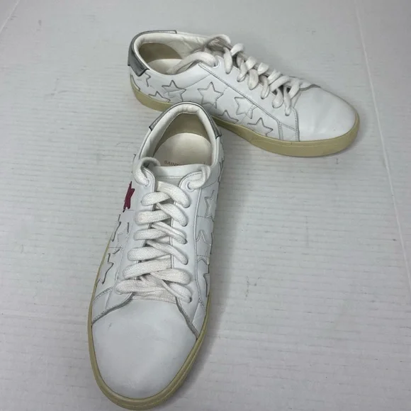 Saint Laurent Court Classic California Leather Sneaker Size 38 Pink Star - Picture 8 of 13
